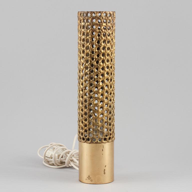 BORDSLAMPA, mässing, Pierre Forsell, Skultuna, 1900-talets andra hälft.