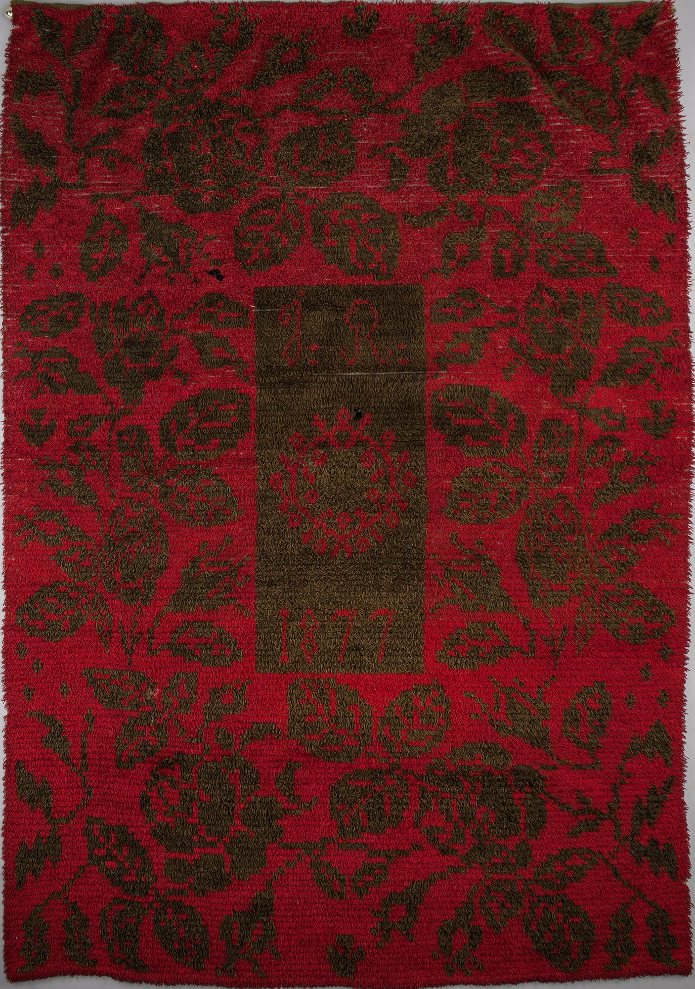 RYA, daterad 1877. Ca 200 x 142 cm.