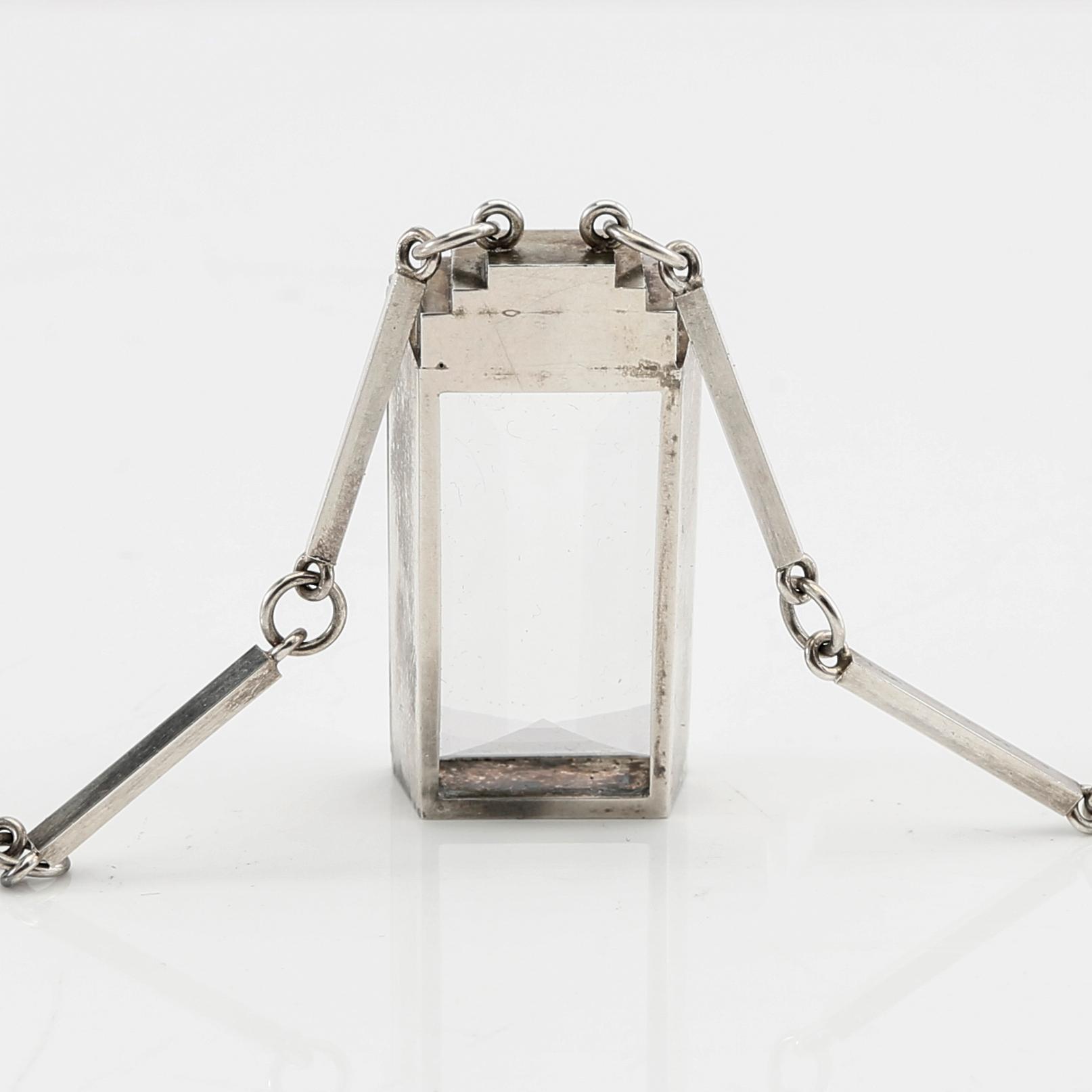 Wiwen Nilsson, collier sterlingsilver och bergkristall Lund 1944.