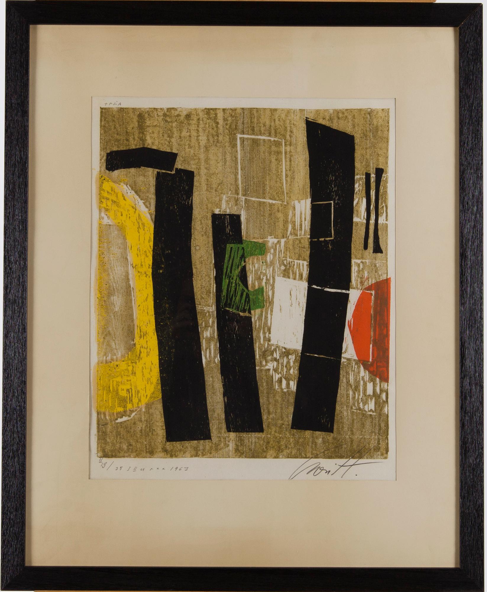 OKÄND KONSTNÄR, signerad, daterad 1963 och numrerad Tpl'a 35 I II 35 XXX.