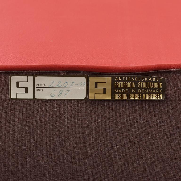 Børge Mogensen, fåtöljer, ett par,  Fredericia Furniture, Danmark.