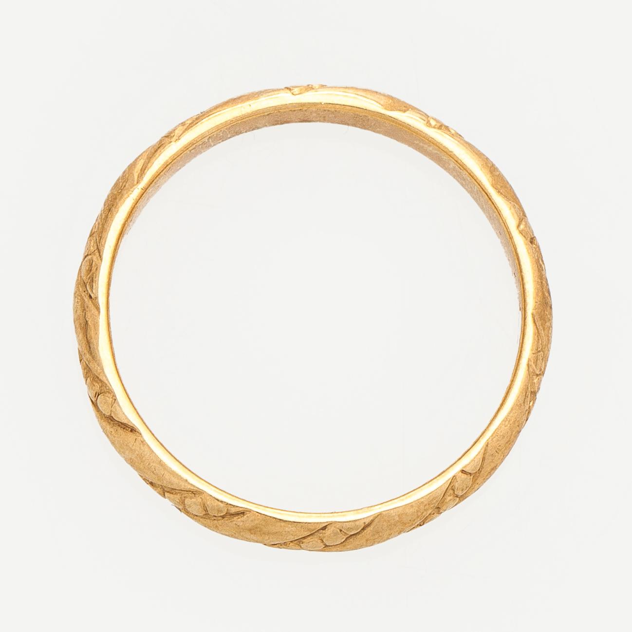 Kalevala Koru, ring "Halikon Lampolan kierresormus", 18K guld, Helsingfors 1998.