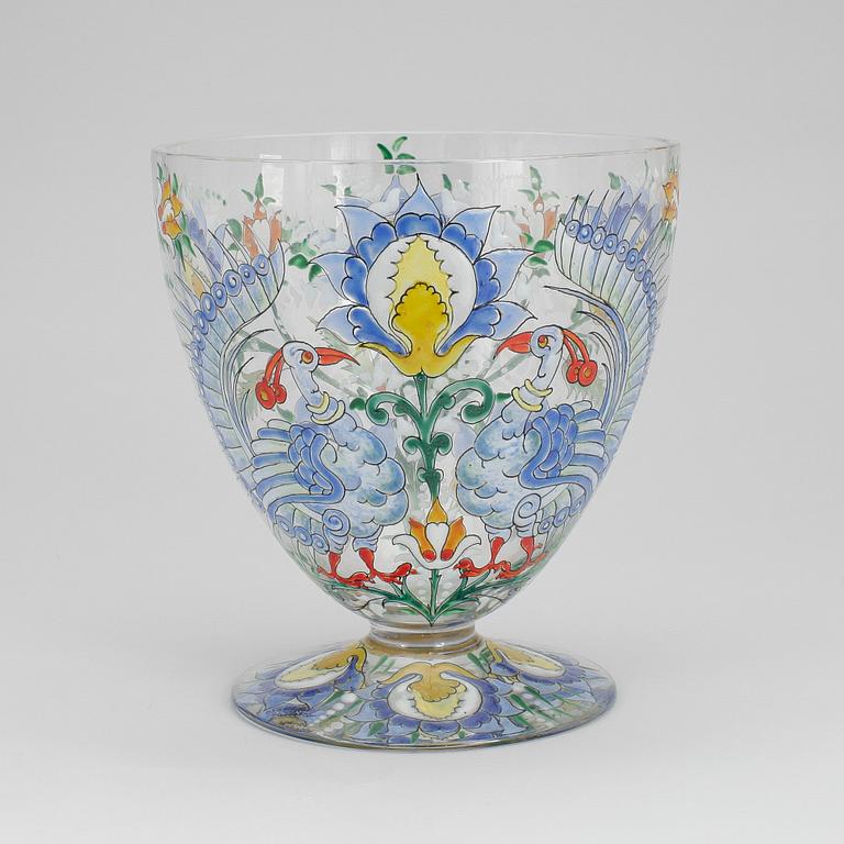 SKÅL, glas, signerad  Mei-Lin Li, 1900-tal.