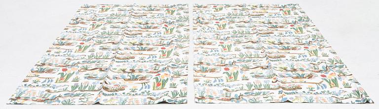 Josef Frank, curtains, a pair, "Primavera", Svenskt Tenn.