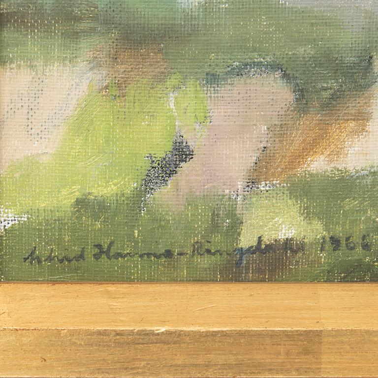 Astrid Harms-Ringdahl, Fishing shed and boat, motif from Österlen.