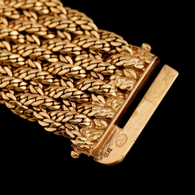 ARMBAND, 18 k guld, svenska stämplar. Vikt ca 37 g.