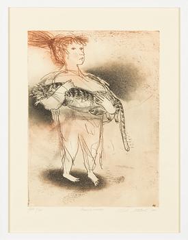 Liili Mõtuste, etching, signed and dated 2001, marked Tpl'a 11/100.