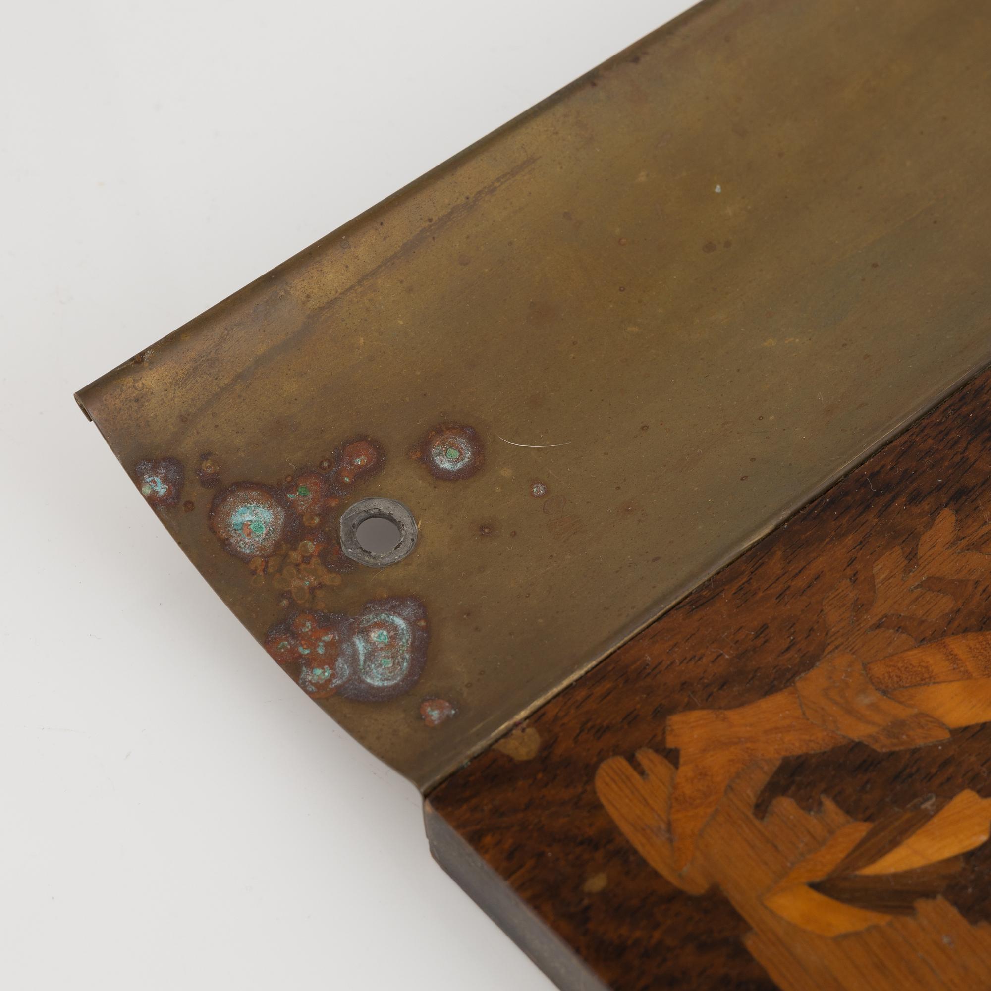 Vägglampetter, 3 st, Mjölby Intarsia, 1930-tal.