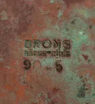 FAT, brons, art déco, Bäckströms, Malmö, 1900-talets första hälft.