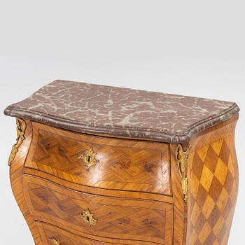 A Rococo chest of drawers by Johan Noraeus (master in Stockholm 1769-1781).