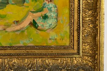 Edward Hald, I trädgården.