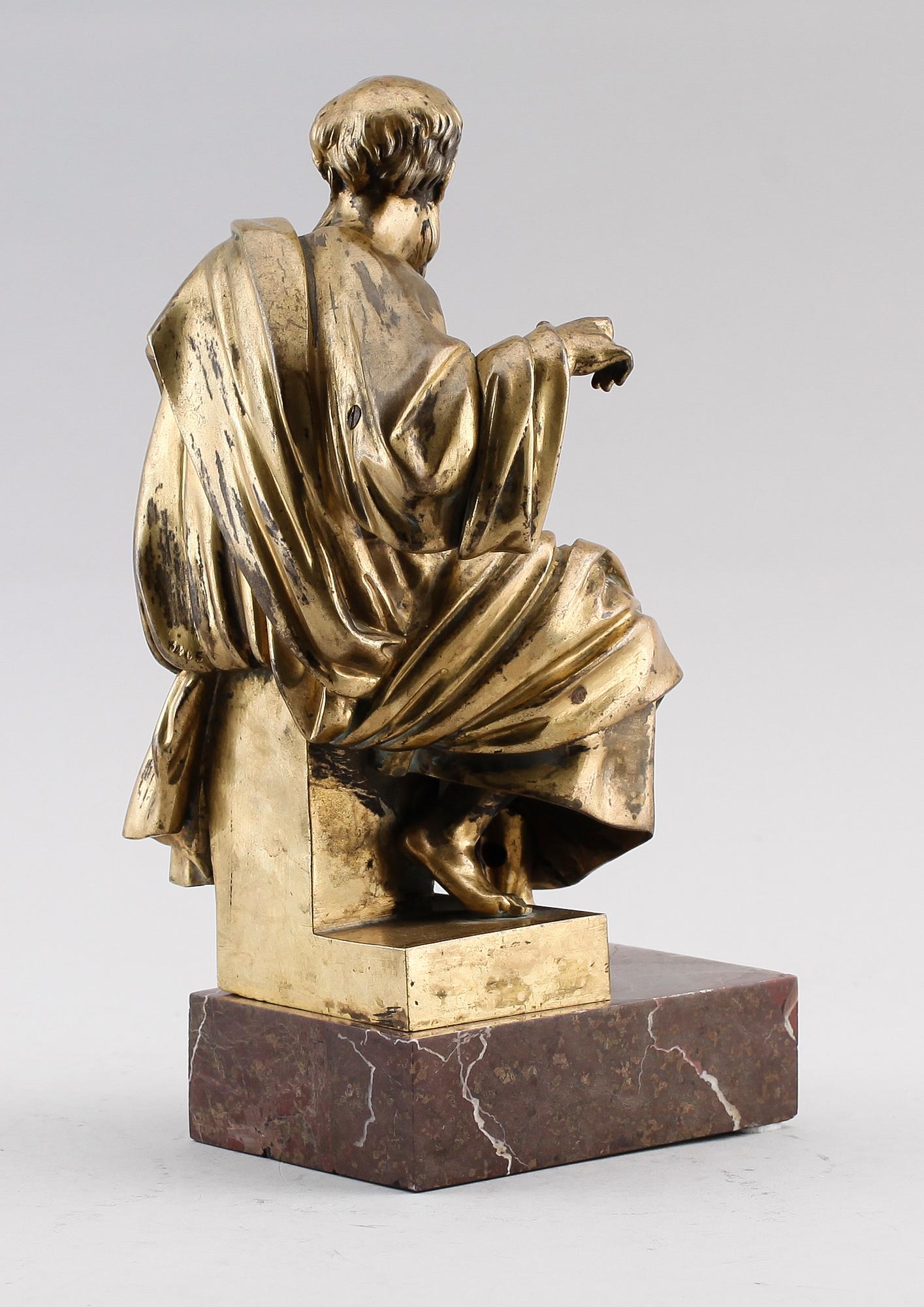 SKULPTUR, förgylld brons, renässansstil, 1800-tal.