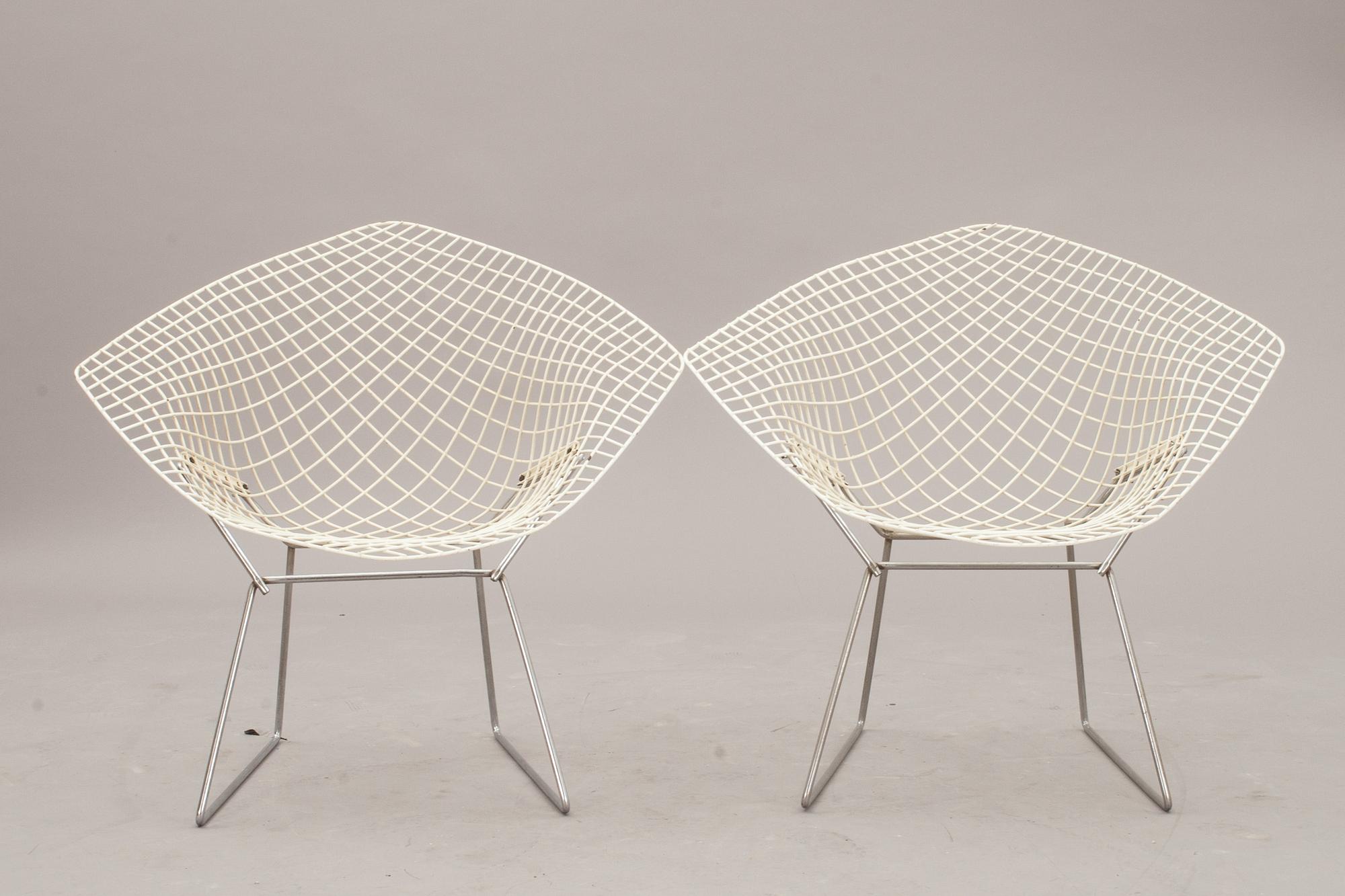 FÅTÖLJER, ett par, "Diamond chair", Harry Bertoia.