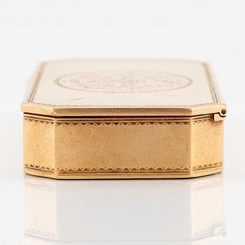 A Russian 14K gold box, 1791.