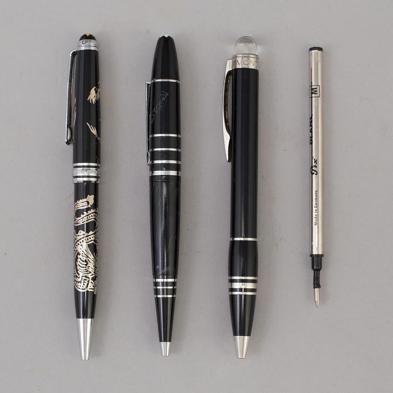 A set of 3 pens by Mont Blanc, late 20 th century.