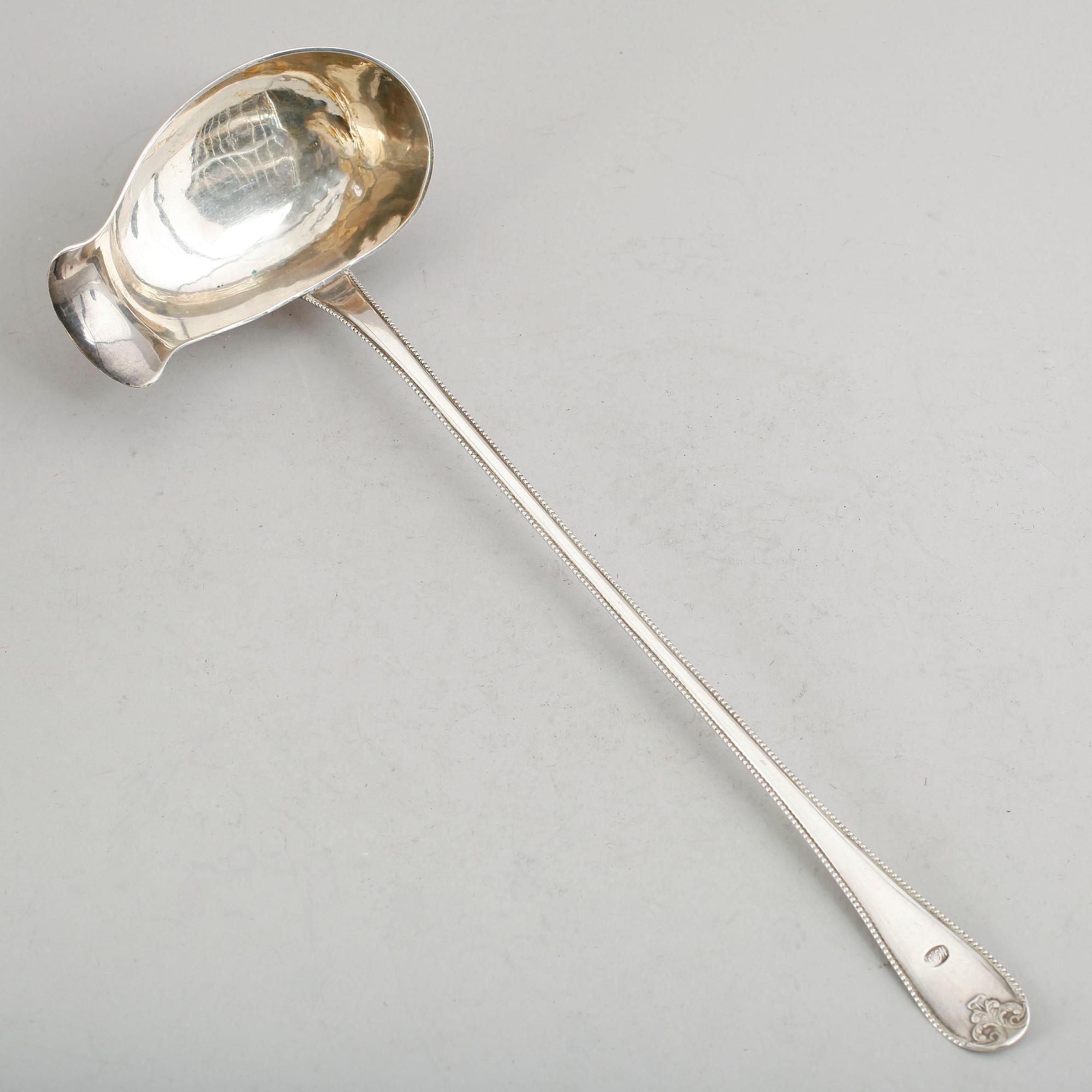 SOPPSLEV, silver, K Markström, Uppsala 1885. Vikt ca 179 gram.