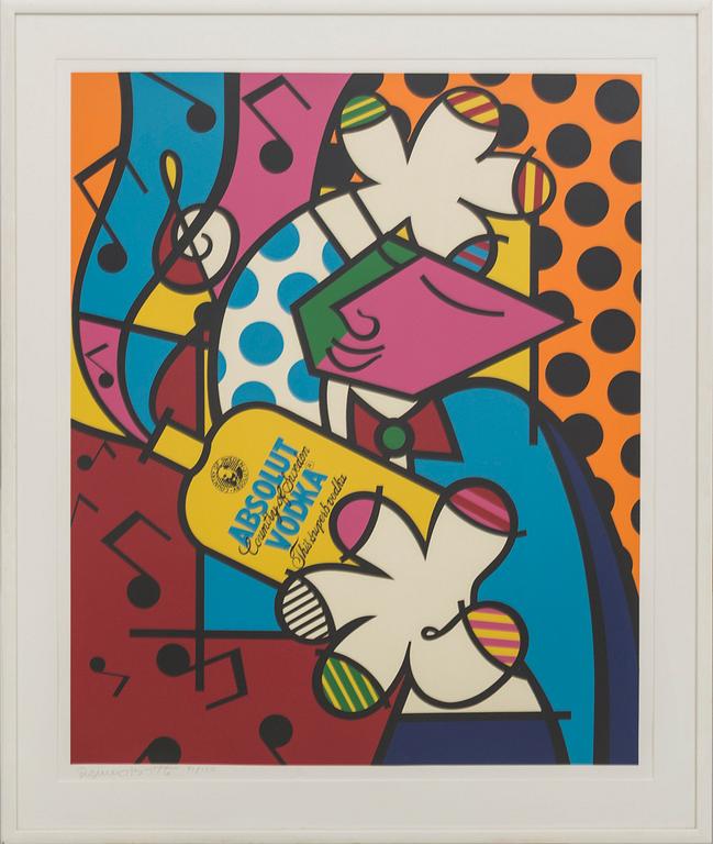ROMERO BRITTO,  färglitografi signerad och numrerad  92/250.