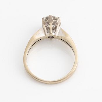Ring, 18K vitguld med briljantslipad diamant 1,20 ct.