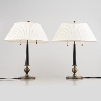 Harald Notini, table lamps, a pair, model "15009", Arvid Böhlmarks Lampfabrik, Stockholm, 1930s.