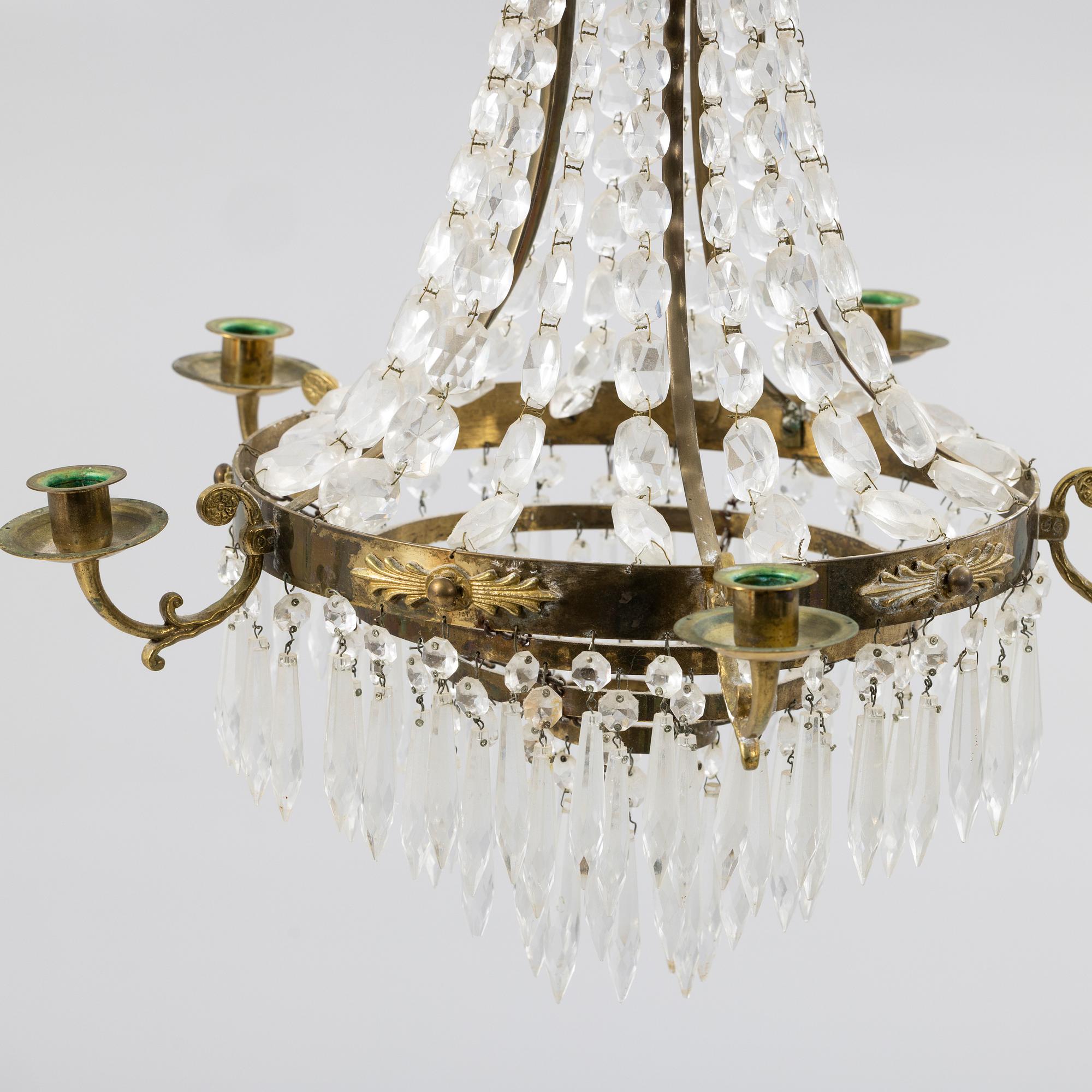 Chandelier, Gustavian style, early 20th century.