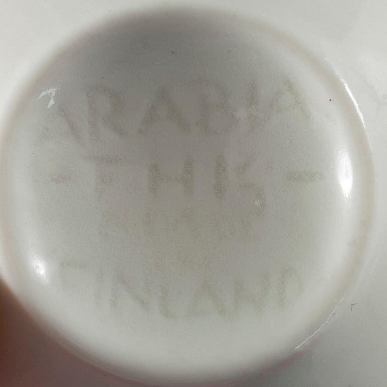 MALJOJA, 4 kpl, riisiposliinia, Friedl Holzer-Kjellberg Arabia 1900-luvun puoliväli.