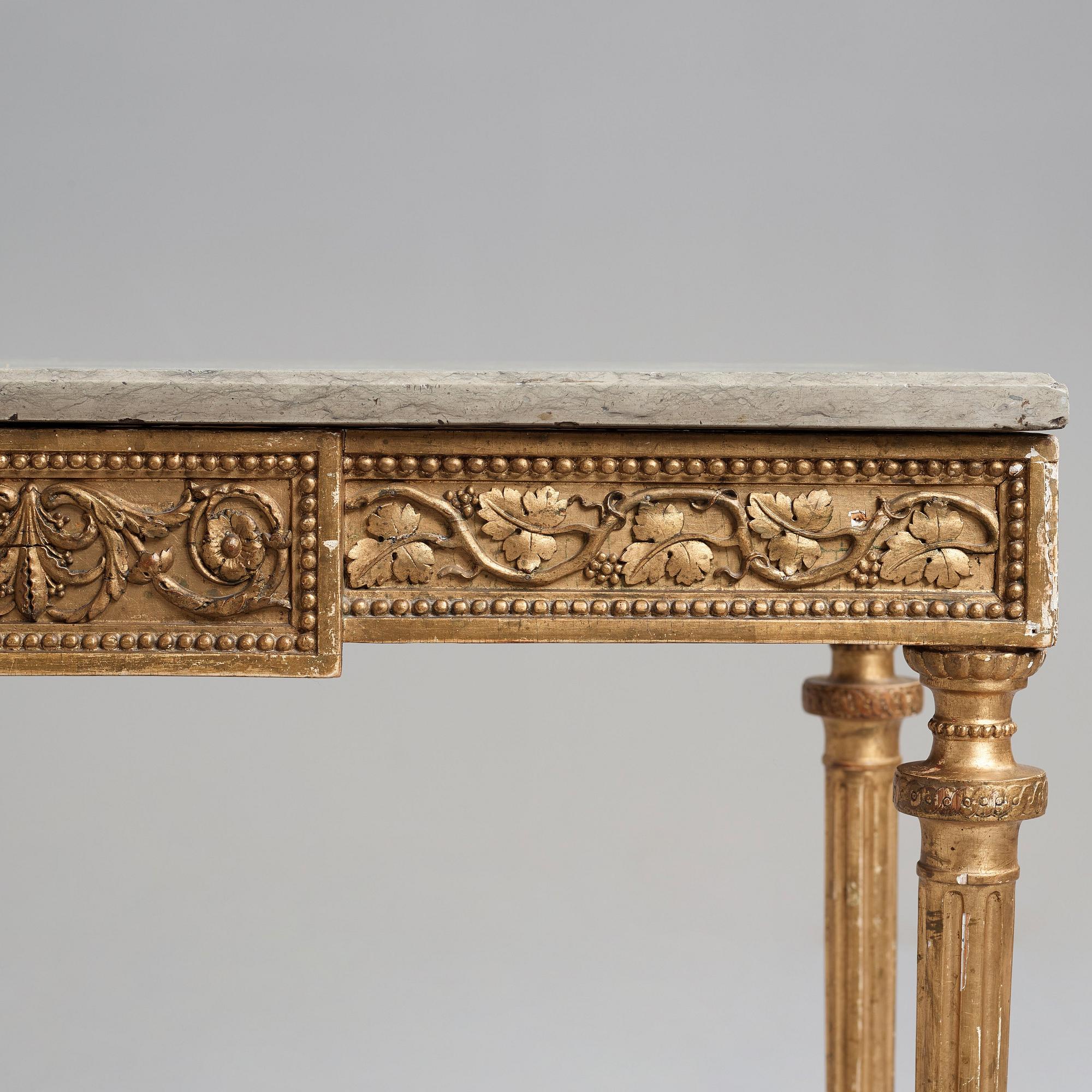 KONSOLBORD, gustavianskt stockholmsarbete, 1700-talets slut.