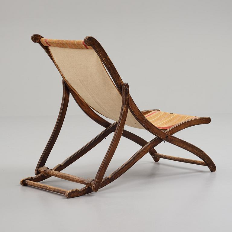 An early 20th century deck chair.