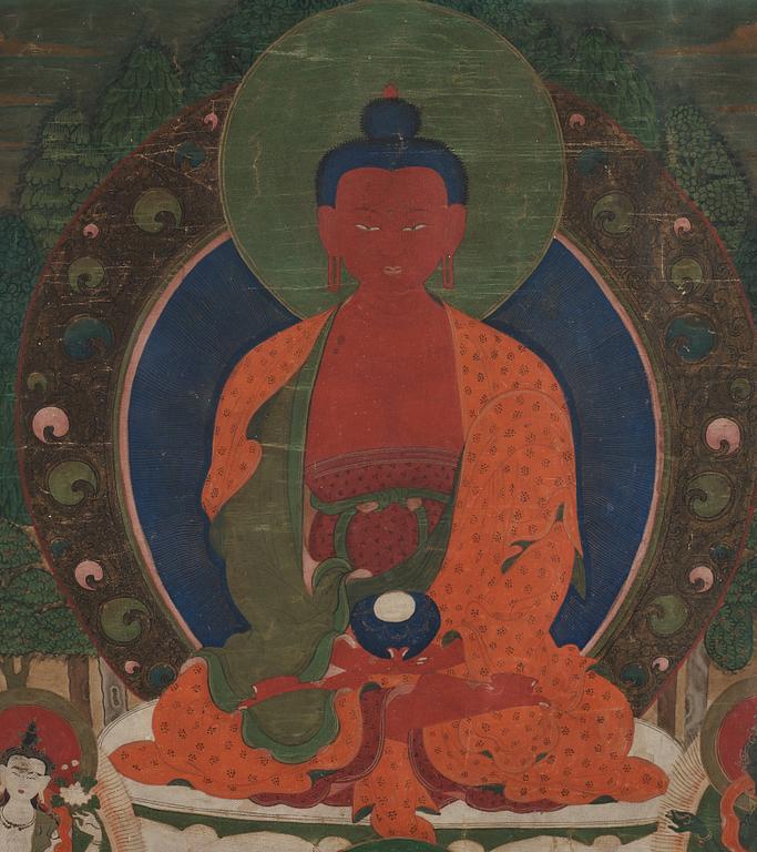 THANKA, färg och tusch. Tibet, 1800-tal.