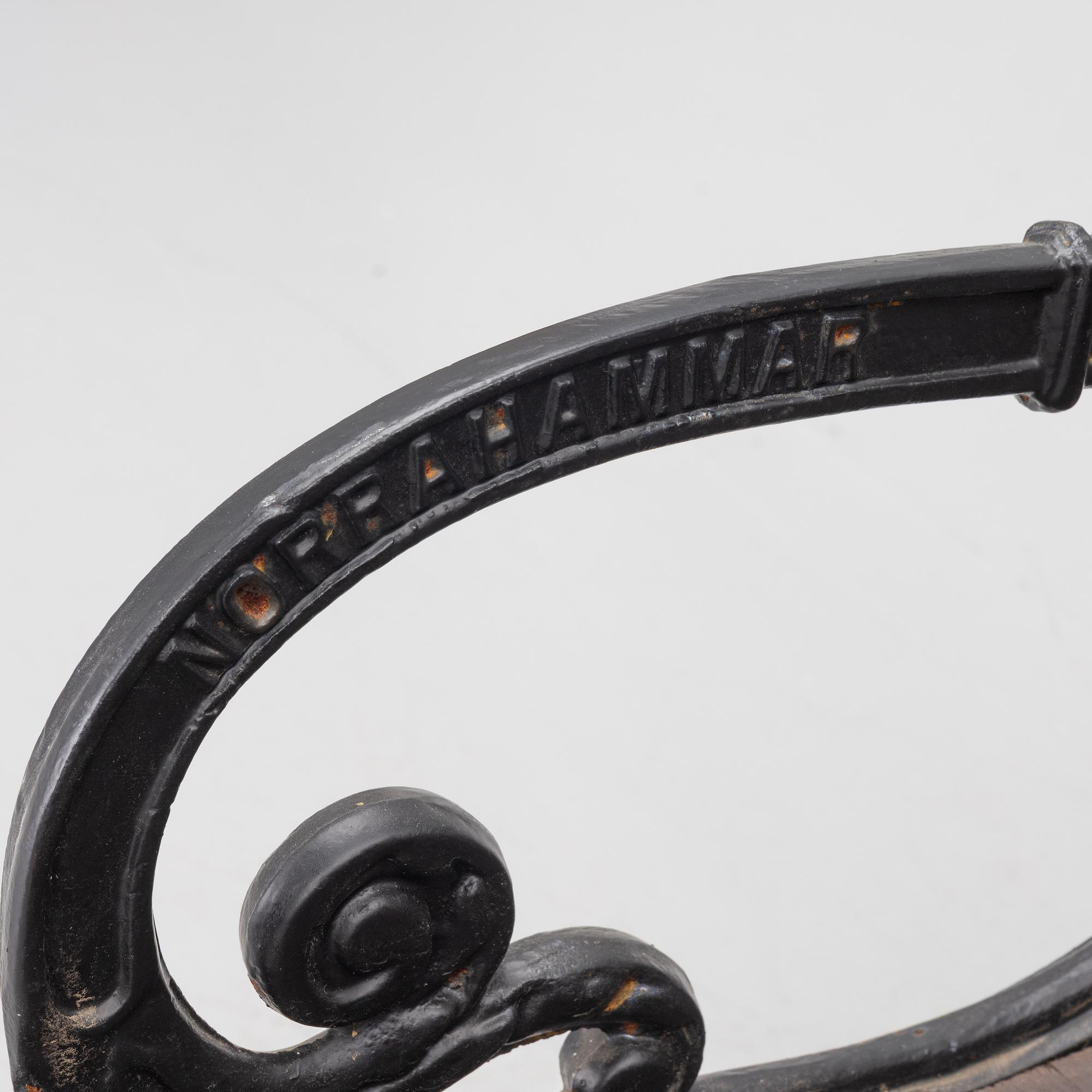 Trädgårdssoffa, Norrahamars bruk, 1900-talets slut.