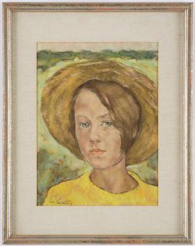 Lotte Laserstein, Girl in a sun hat.