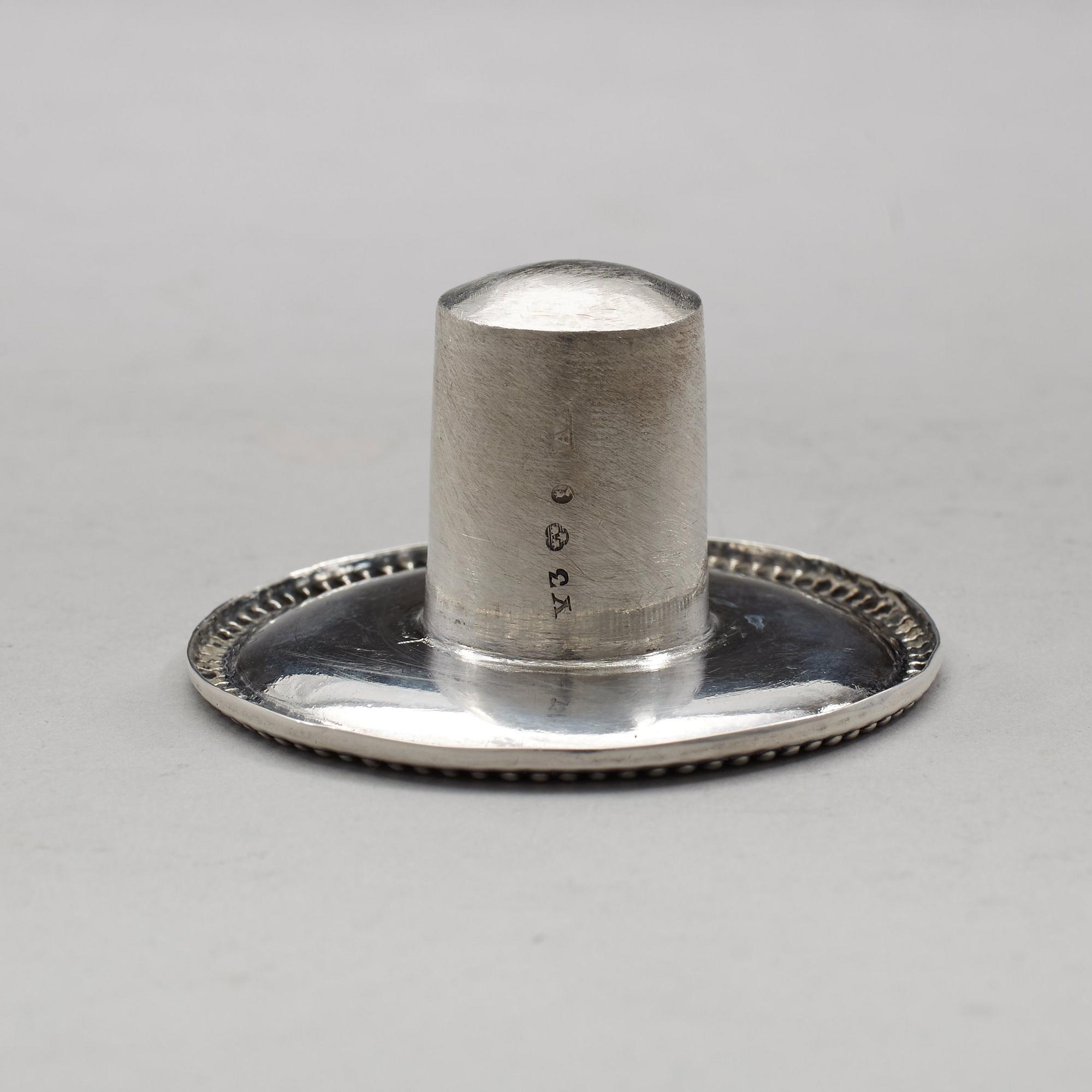 A pair of Swedish 18th century silver candlesticks, Johan Wilhelm Zimmerman, Stockholm 1798.