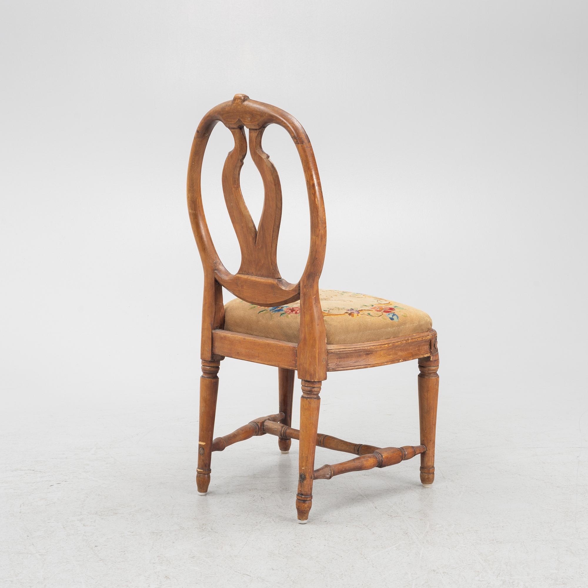 Stol, gustaviansk, sent 1700-tal.