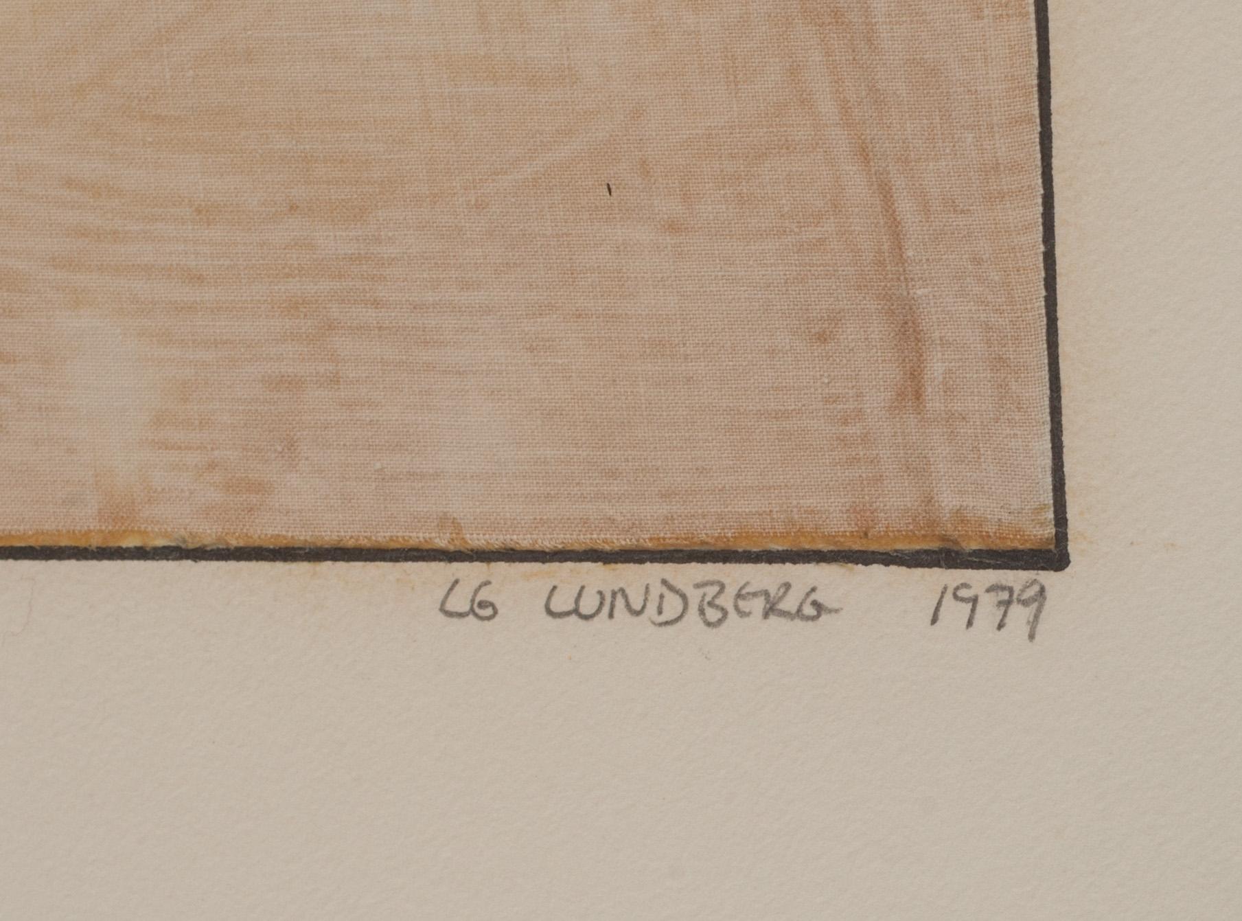 LG LUNDBERG, blandteknik på papper, signerad och daterad 1979.