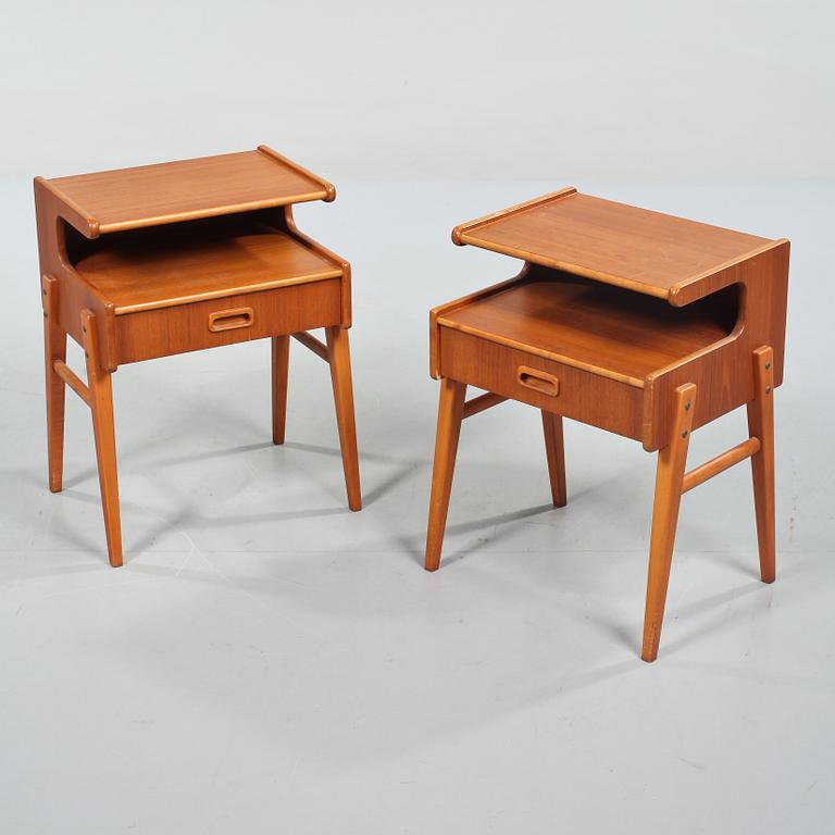 SÄNGBORD, ett par, 1950/60-tal.