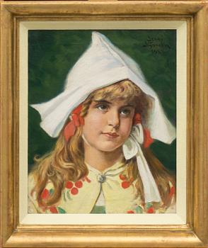 Jenny Nyström, "Flickporträtt" (Portrait of a girl).