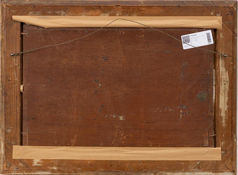 Hjalmar Sandberg, Landskap med ridande dam.