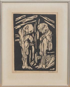 SVEND WIIG HANSEN, 3 st, träsnitt.