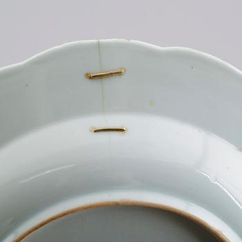 TALLRIKAR, 9 st, porslin, Kina, 1700-/1800-tal.