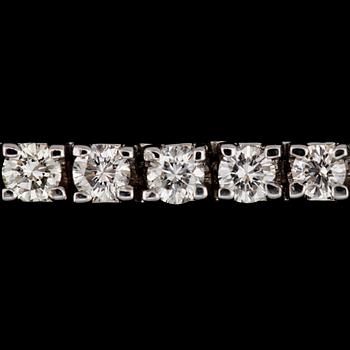ARMBAND, briljantslipade diamanter, tot. ca 5 ct.