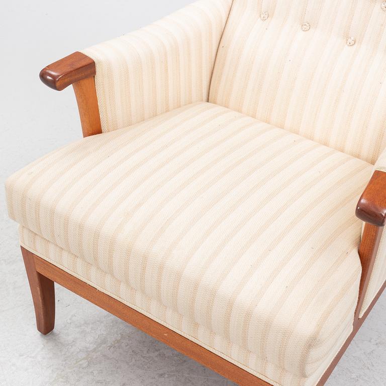 Carl Malmsten, armchair, "The Housefather", OH Sjögren, late 20th century.