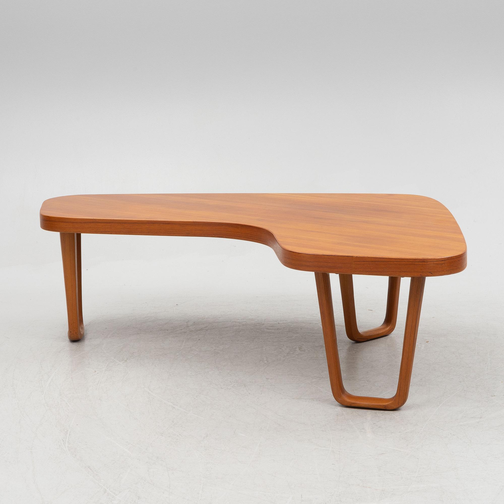 Albert Larsson, coffee table, "Bumerang", Tibro, 1950s/1960s.
