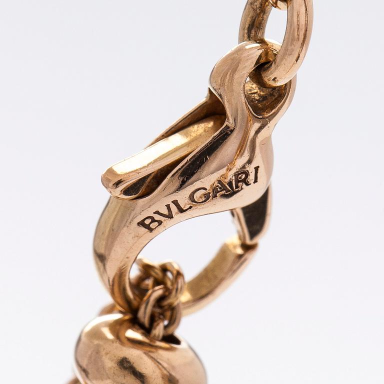 Bulgari, collier, "B.zero1", 18K guld, keramik och diamanter.