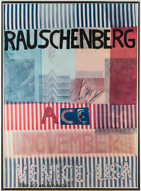 ROBERT RAUSCHENBERG, affisch, signerad.
