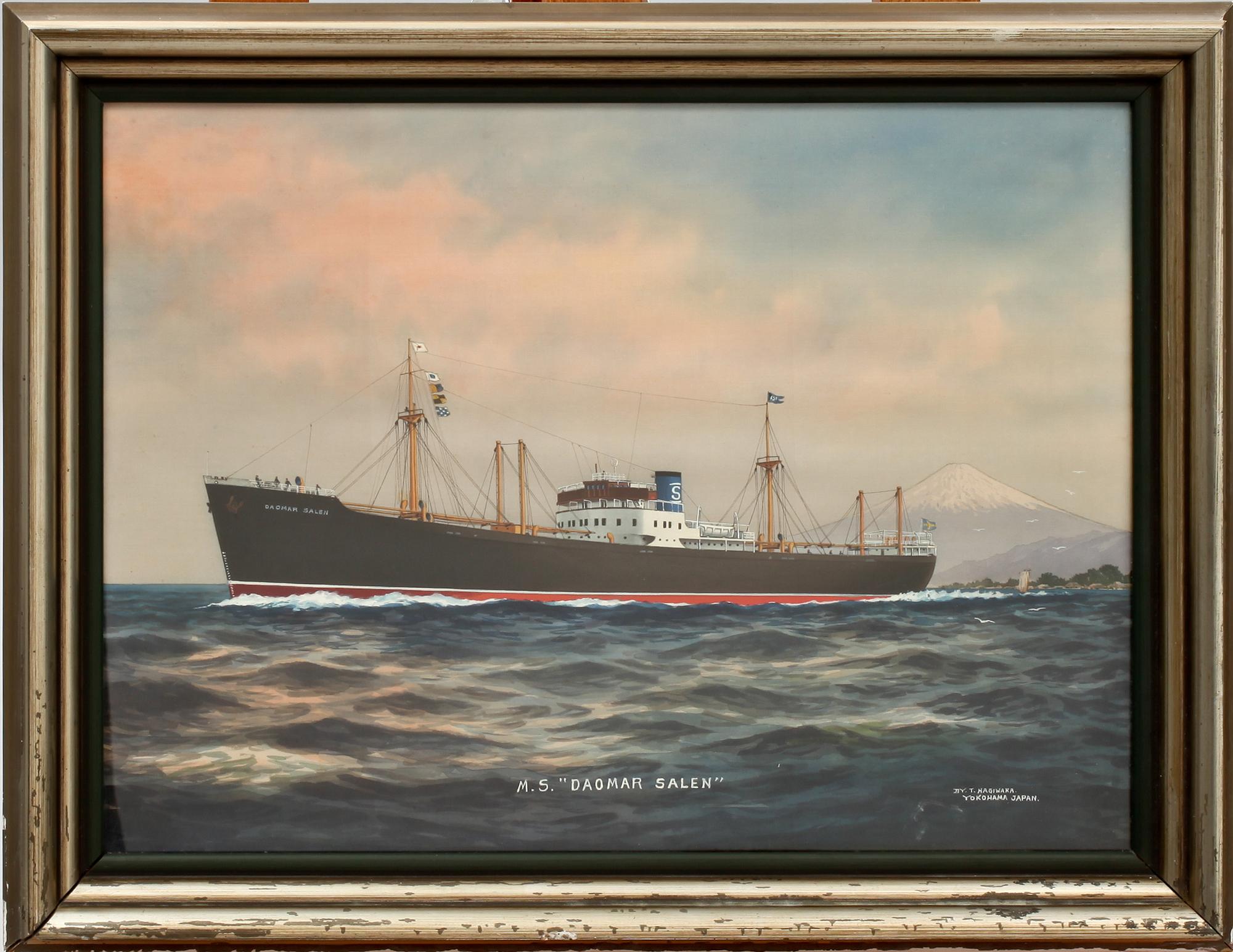 OKÄND KONSTNÄR, gouache på silke, sign T Hagiwara, Yokohama Japan, 1900-tal.