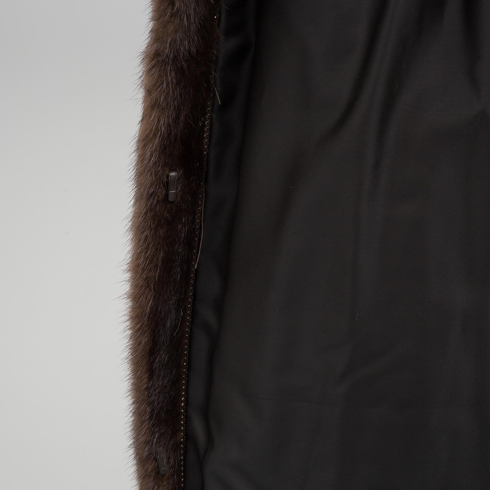 A Mink fur coat from saga Mink, circa size M.