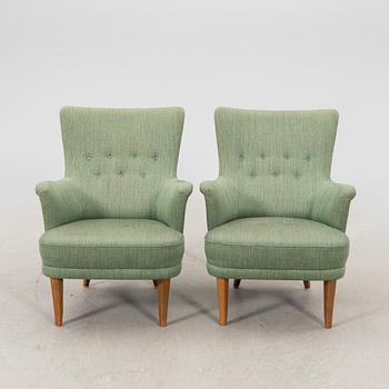 Carl Malmsten, a pair of Samsas armchairs.