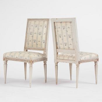 A set of five Gustavian chairs J. Lindgren (master in Stockholm 1770-1800).