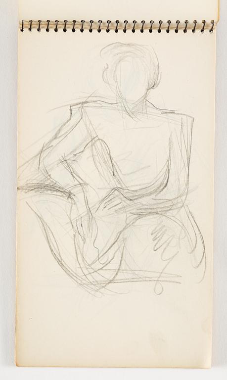 Lotte Laserstein, 4 skissböcker med blyertsteckningar.