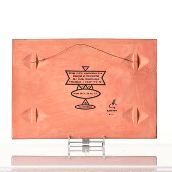 Stig Lindberg, Stig Lindberg, a faience wall plaque, Gustavsberg Studio 1962, ed 29/40.
