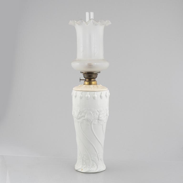 An Art Nouveau kerosene lamp, Gustafsberg, 1916.